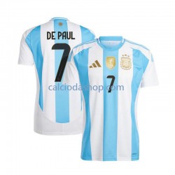 Maglia Argentina De Paul 7 Gara Home Uomo 2024 MC