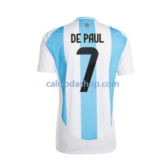 Maglia Argentina De Paul 7 Gara Home Uomo 2024 MC