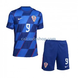 Maglia Croazia Andrej Kramaric 9 Gara Away Completo Bambino 2-13 Anni Euro 2024 MC