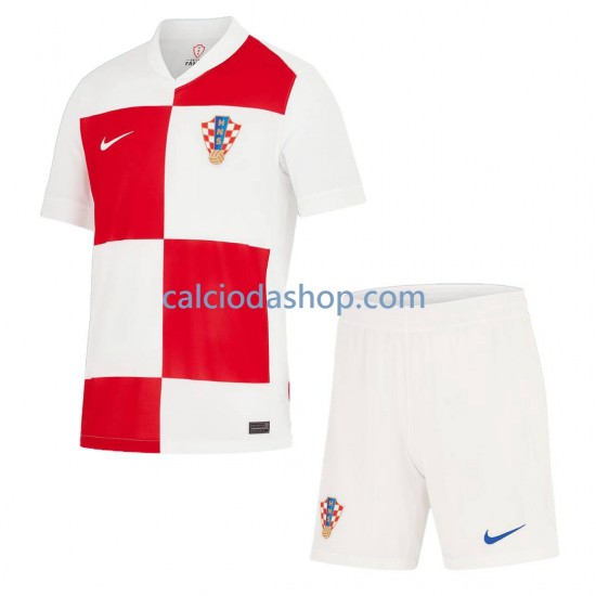 Maglia Croazia Gara Home Completo Bambino 2-13 Anni Euro 2024 MC