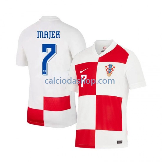 Maglia Croazia Lovro Majer 7 Gara Home Uomo Euro 2024 MC