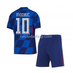 Maglia Croazia Modrić 10 Gara Away Completo Bambino 2-13 Anni Euro 2024 MC