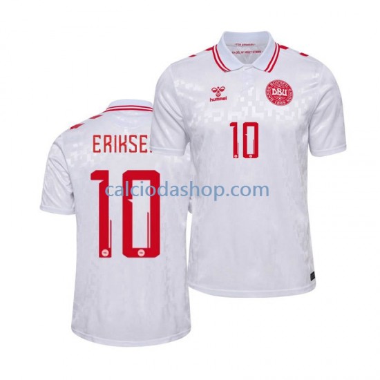 Maglia Danimarca Eriksen 10 Gara Away Uomo Euro 2024 MC