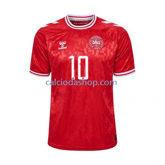 Maglia Danimarca Eriksen 10 Gara Home Uomo Euro 2024 MC