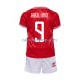 Maglia Danimarca Hojlund 9 Gara Home Completo Bambino 2-13 Anni Euro 2024 MC