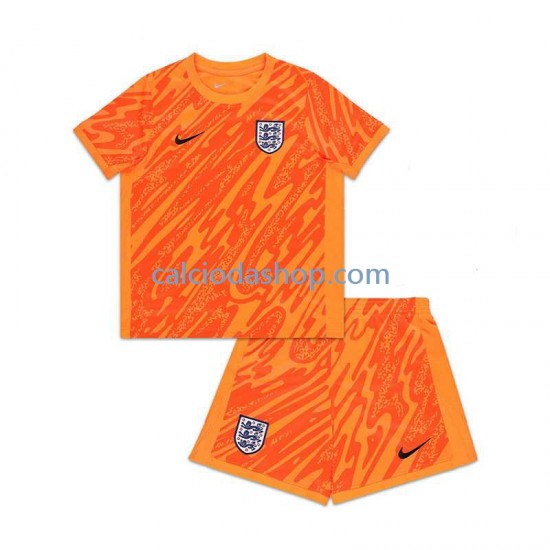 Maglia Portiere Inghilterra Gara Home Completo Bambino 2-13 Anni Euro 2024 MC