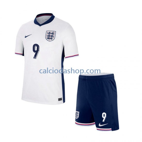 Maglia Inghilterra Harry Kane 9 Gara Home Completo Bambino 2-13 Anni Euro 2024 MC