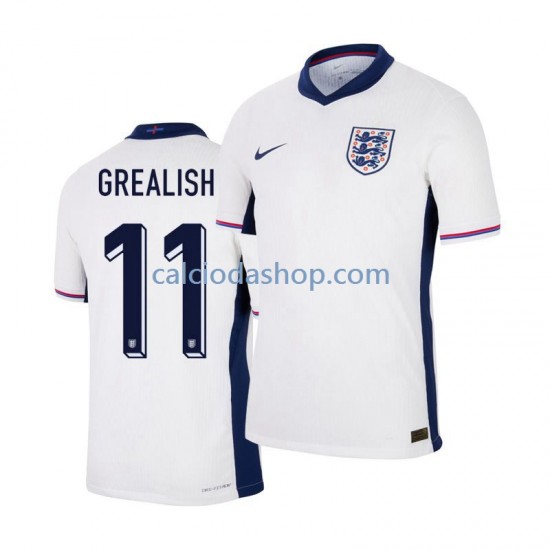 Maglia Inghilterra Jack Grealish 11 Gara Home Uomo Euro 2024 MC