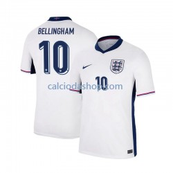 Maglia Inghilterra Jude Bellingham 10 Gara Home Uomo Euro 2024 MC