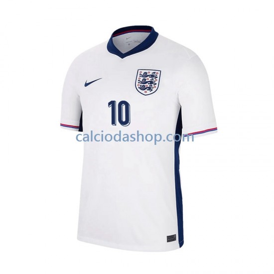 Maglia Inghilterra Jude Bellingham 10 Gara Home Uomo Euro 2024 MC