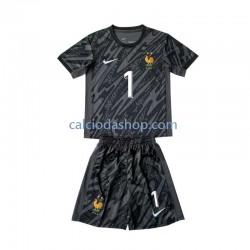 Maglia Portiere Francia Hugo Lloris 1 Gara Away Completo Bambino 2-13 Anni Euro 2024 MC