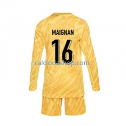 Maglia Portiere Francia Mike Maignan 16 Gara Home Completo Bambino 2-13 Anni Euro 2024 ML