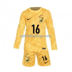 Maglia Portiere Francia Mike Maignan 16 Gara Home Completo Bambino 2-13 Anni Euro 2024 ML