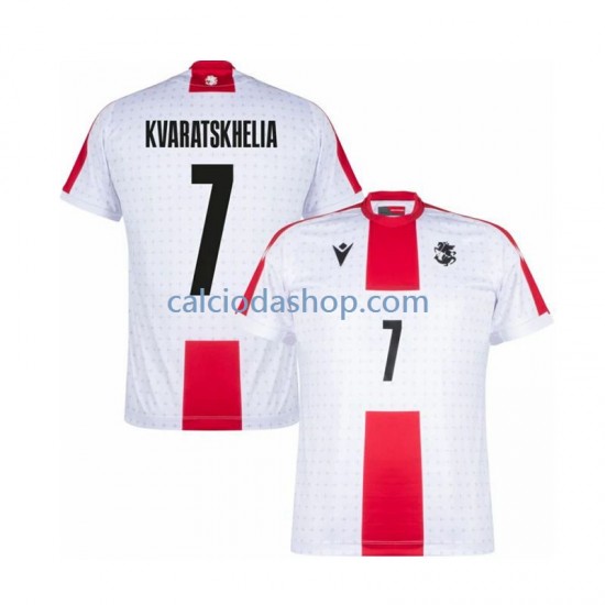 Maglia Georgia Kvaratskhelia 7 Gara Home Uomo Euro 2024 MC