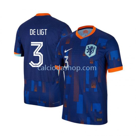 Maglia Paesi Bassi Matthijs de Ligt 3 Gara Away Uomo Euro 2024 MC