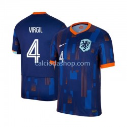 Maglia Paesi Bassi Virgil van Dijk 4 Gara Away Uomo Euro 2024 MC