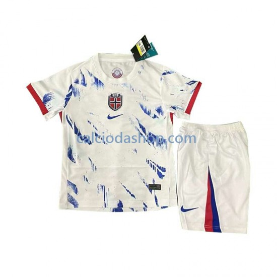 Maglia Norvegia Gara Away Completo Bambino 2-13 Anni 2024 MC