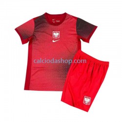 Maglia Polonia Gara Away Completo Bambino 2-13 Anni Euro 2024 MC