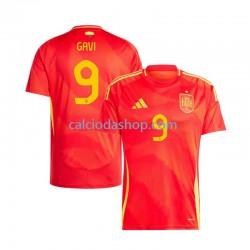 Maglia Spagna Gavi 9 Gara Home Uomo Euro 2024 MC