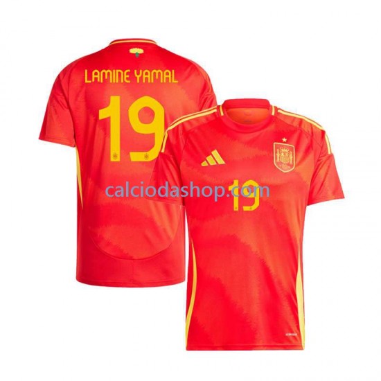 Maglia Spagna Lamine Yamal 19 Gara Home Uomo Euro 2024 MC