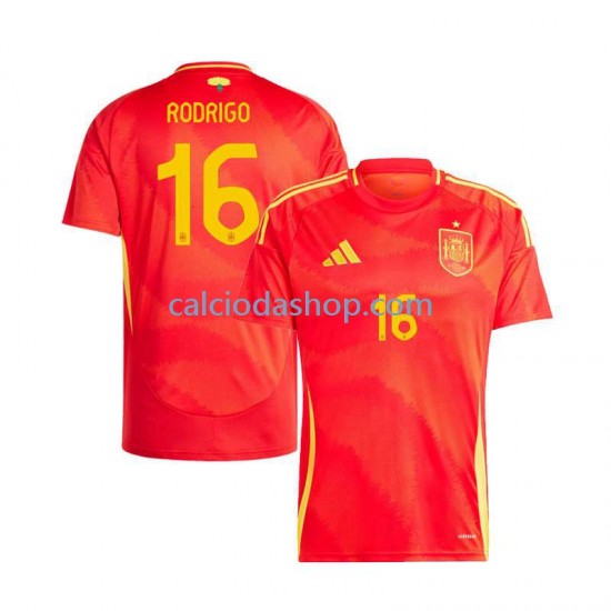 Maglia Spagna Rodrigo 16 Gara Home Uomo Euro 2024 MC