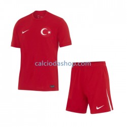 Maglia Turchia Gara Away Completo Bambino 2-13 Anni Euro 2024 MC