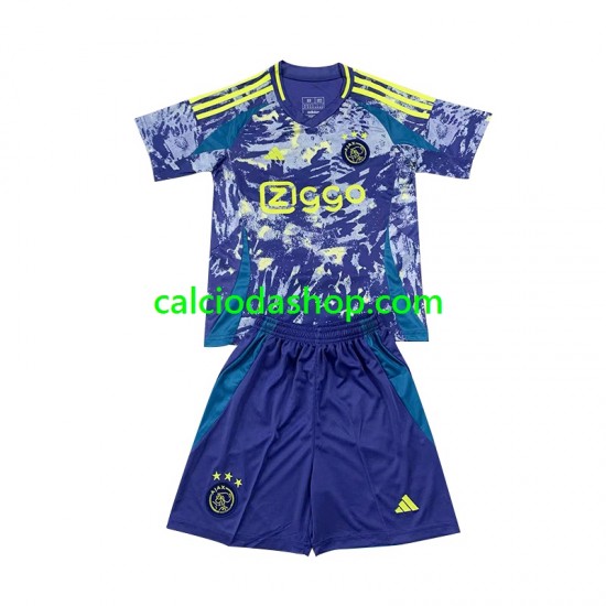 Maglia AFC Ajax Gara Away Completo Bambino 2-13 Anni 2024-2025 MC