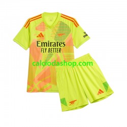 Maglia Portiere Arsenal Gara Home Completo Bambino 2-13 Anni 2024-2025 MC