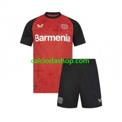 Maglia Bayer 04 Leverkusen Gara Home Completo Bambino 2-13 Anni 2024-2025 MC