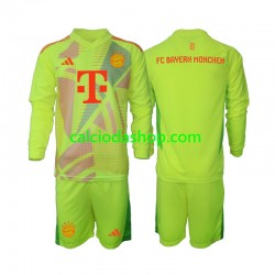 Maglia Portiere FC Bayern München Gara Home Completo Bambino 2-13 Anni 2024-2025 ML