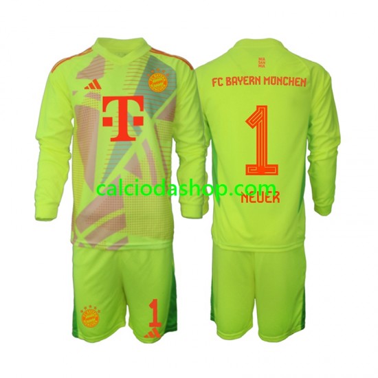 Maglia Portiere FC Bayern München Manuel Neuer 1 Gara Home Completo Bambino 2-13 Anni 2024-2025 ML