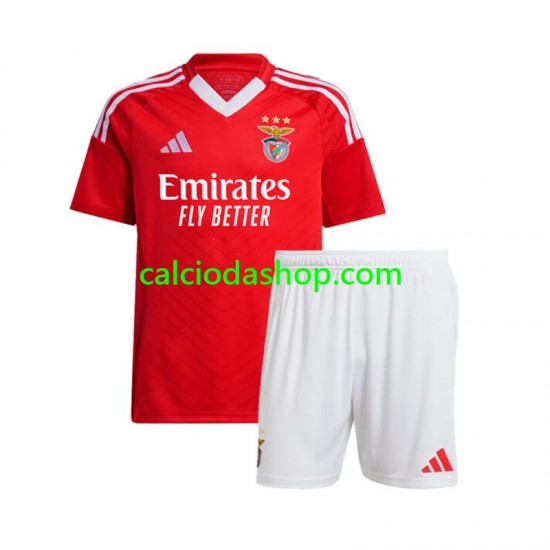 Maglia Benfica Gara Home Completo Bambino 2-13 Anni 2024-2025 MC