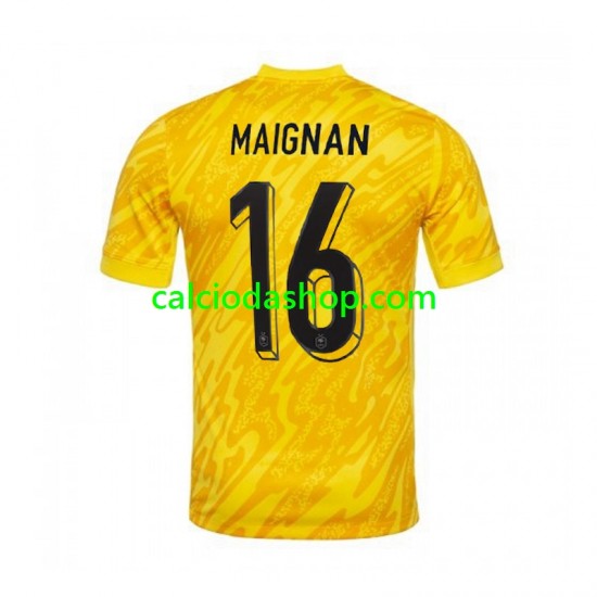 Maglia Portiere Francia MAIGNAN 16 Gara Home Uomo Euro 2024 MC