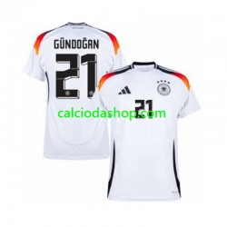 Maglia Germania Ilkay Gundogan 21 Gara Home Uomo Euro 2024 MC