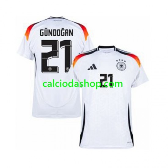 Maglia Germania Ilkay Gundogan 21 Gara Home Uomo Euro 2024 MC