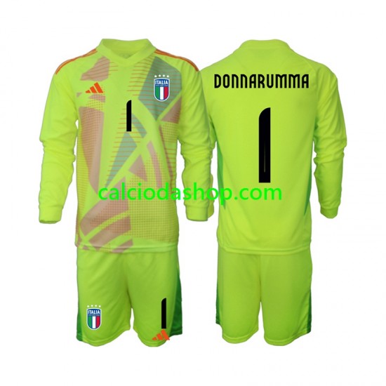 Maglia Portiere Italia Donnarumma 1 Gara Home Completo Bambino 2-13 Anni Euro 2024 ML