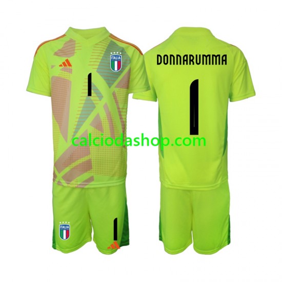 Maglia Portiere Italia Donnarumma 1 Gara Home Completo Bambino 2-13 Anni Euro 2024 MC