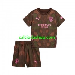 Maglia Portiere Manchester City Gara Home Completo Bambino 2-13 Anni 2024-2025 MC