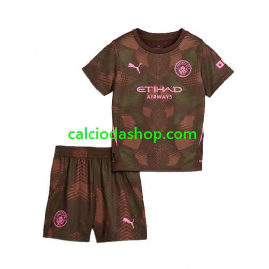 Maglia Portiere Manchester City Gara Home Completo Bambino 2-13 Anni 2024-2025 MC