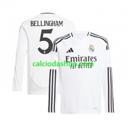 Maglia Real Madrid Jude Bellingham 5 Gara Home Uomo 2024-2025 ML