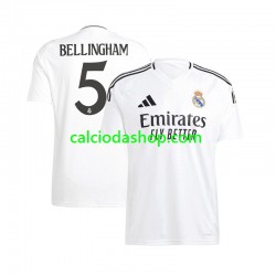 Maglia Real Madrid Jude Bellingham 5 Gara Home Uomo 2024-2025 MC