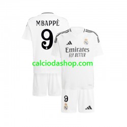 Maglia Real Madrid Mbappé Kylian 9 Gara Home Completo Bambino 2-13 Anni 2024-2025 MC