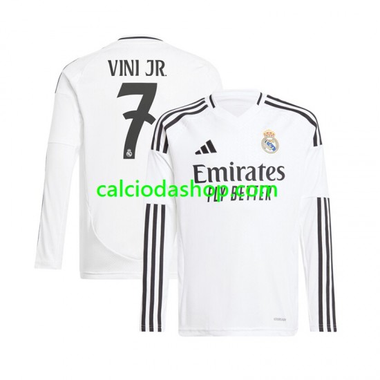 Maglia Real Madrid Vinicius Junior 7 Gara Home Uomo 2024-2025 ML