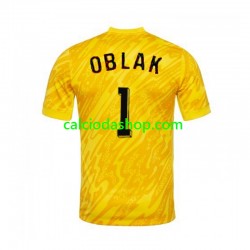 Maglia Portiere Slovenia Jan Oblak 1 Gara Home Uomo Euro 2024 MC