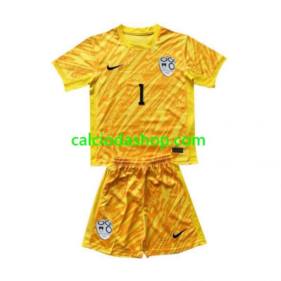 Maglia Portiere Slovenia Jan Oblak 1 Gara Home Completo Bambino 2-13 Anni Euro 2024 MC