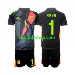 Maglia Portiere Spagna David Raya 1 Gara Away Completo Bambino 2-13 Anni Euro 2024 MC