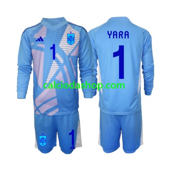 Maglia Portiere Spagna David Raya 1 Gara Home Completo Bambino 2-13 Anni Euro 2024 ML