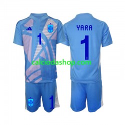 Maglia Portiere Spagna David Raya 1 Gara Home Completo Bambino 2-13 Anni Euro 2024 MC