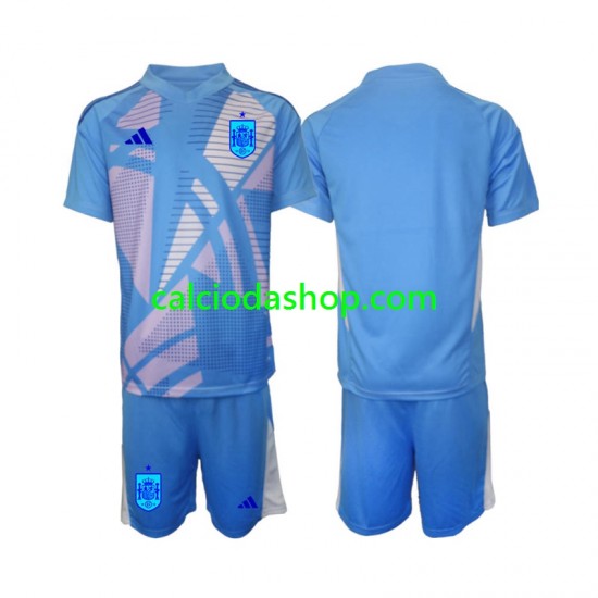 Maglia Portiere Spagna Gara Home Completo Bambino 2-13 Anni Euro 2024 MC