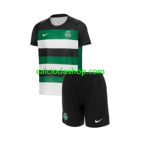 Maglia Sporting CP Gara Home Completo Bambino 2-13 Anni 2024-2025 MC